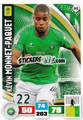 Sticker Kévin Monnet-Paquet - Foot 2016-2017. Adrenalyn Xl n. 342 - Panini