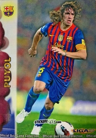 Sticker Puyol - Campeonato Nacional De Liga 2012-2013 n. 34 - Mundicromo