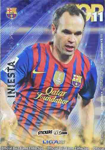 Cromo Iniesta - Campeonato Nacional De Liga 2012-2013 n. T8 - Mundicromo