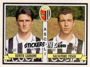 Figurina Benito Carbone / Salvatore Fusco - Calciatori 1992-1993 n. 353 - Panini