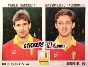 Cromo Paolo Sacchetti / Massimiliano Tacchinardi - Calciatori 1991-1992 n. 471 - Panini