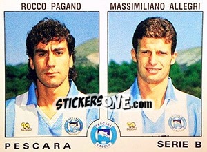 Figurina Massimiliano Allegri / Rocco Pagano - Calciatori 1991-1992 n. 505 - Panini