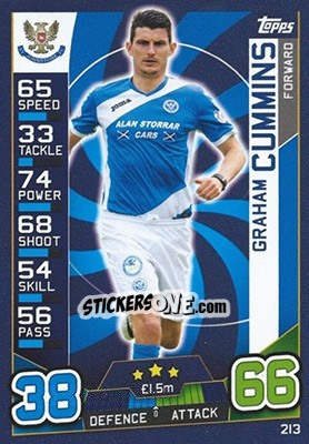 Cromo Graham Cummins - SPFL 2016-2017. Match Attax n. 213 - Topps