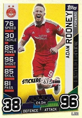 Cromo Adam Rooney - SPFL 2016-2017. Match Attax n. LE2g - Topps