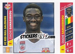 Cromo Diadie Samassekou - Österreichische Fußball Bundesliga 2016-2017 n. 23 - Panini