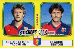 Figurina Oscar Ettore Tacchi / Claudio Testoni - Calciatori 1985-1986 n. 457 - Panini