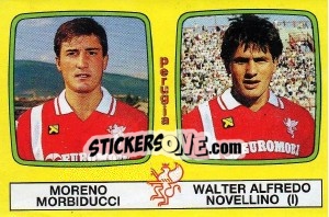Figurina Moreno Morbiducci / Walter Alfredo Novellino - Calciatori 1985-1986 n. 500 - Panini