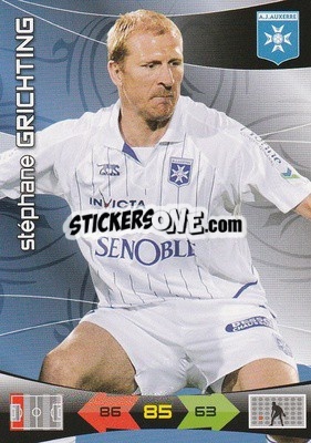 Sticker Stephane Grichting - FOOT 2010-2011. Adrenalyn XL n. 15 - Panini