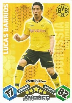 Cromo Lucas Barrios - German Football Bundesliga 2010-2011. Match Attax n. 36 - Topps