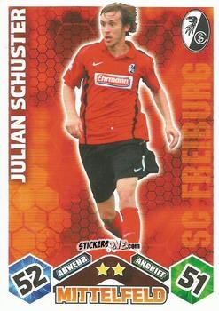 Figurina Julian Schuster - German Football Bundesliga 2010-2011. Match Attax n. 63 - Topps