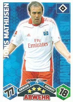Sticker Joris Mathijsen - German Football Bundesliga 2010-2011. Match Attax n. 75 - Topps