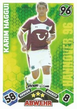 Sticker Karim Haggui - German Football Bundesliga 2010-2011. Match Attax n. 96 - Topps