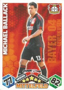 Sticker Michael Ballack - German Football Bundesliga 2010-2011. Match Attax n. 177 - Topps