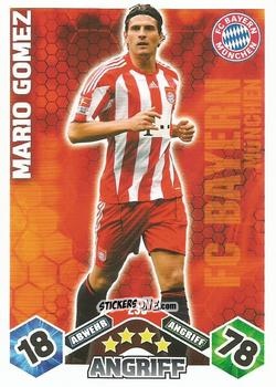 Cromo Mario Gomez - German Football Bundesliga 2010-2011. Match Attax n. 233 - Topps