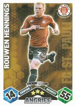 Cromo Rouwen Hennings - German Football Bundesliga 2010-2011. Match Attax n. 268 - Topps