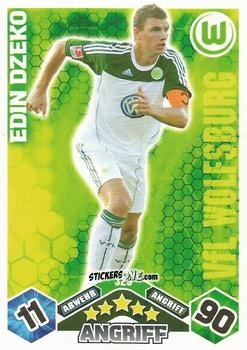 Figurina Edin Dzeko - German Football Bundesliga 2010-2011. Match Attax n. 323 - Topps
