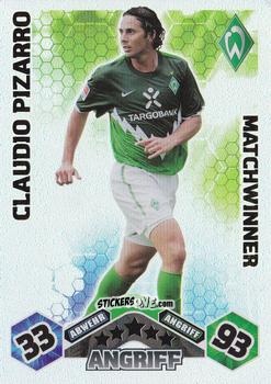 Sticker Claudio Pizarro - German Football Bundesliga 2010-2011. Match Attax n. 345 - Topps