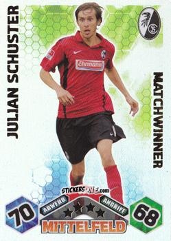 Figurina Julian Schuster - German Football Bundesliga 2010-2011. Match Attax n. 354 - Topps