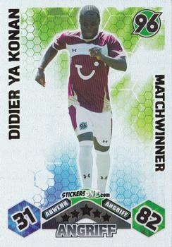 Figurina Didier Ya Konan - German Football Bundesliga 2010-2011. Match Attax n. 360 - Topps