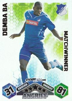 Sticker Demba Ba - German Football Bundesliga 2010-2011. Match Attax n. 363 - Topps