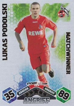 Figurina Lukas Podolski - German Football Bundesliga 2010-2011. Match Attax n. 369 - Topps