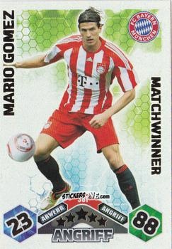 Cromo Mario Gomez - German Football Bundesliga 2010-2011. Match Attax n. 381 - Topps