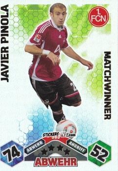 Cromo Javier Pinola - German Football Bundesliga 2010-2011. Match Attax n. 383 - Topps