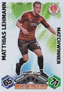Cromo Matthias Lehmann - German Football Bundesliga 2010-2011. Match Attax n. 385 - Topps