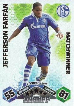 Sticker Jefferson Farfan - German Football Bundesliga 2010-2011. Match Attax n. 390 - Topps