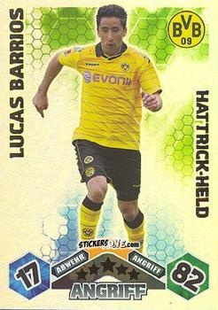 Cromo Lucas Barrios - German Football Bundesliga 2010-2011. Match Attax n. 398 - Topps