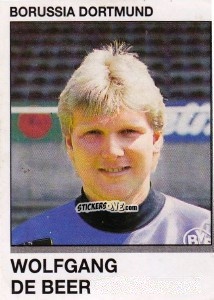Sticker Wolfgang de Beer - German Football Bundesliga 1991-1992 n. 39 - Panini