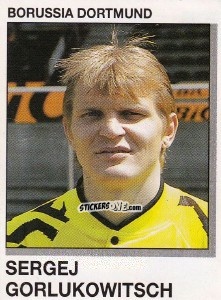 Sticker Sergej Gorlukowitsch - German Football Bundesliga 1991-1992 n. 41 - Panini