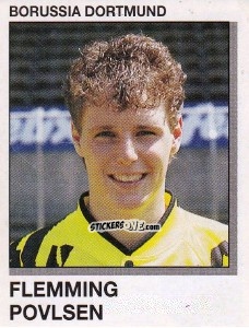 Figurina Flemming Povlsen - German Football Bundesliga 1991-1992 n. 53 - Panini