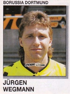 Sticker Jurgen Wegmann - German Football Bundesliga 1991-1992 n. 54 - Panini