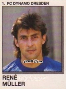 Cromo Rene Muller - German Football Bundesliga 1991-1992 n. 57 - Panini