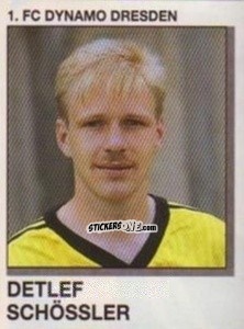 Sticker Detlef Schossler - German Football Bundesliga 1991-1992 n. 61 - Panini