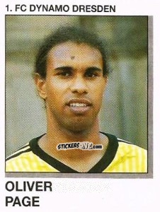 Sticker Oliver Page - German Football Bundesliga 1991-1992 n. 68 - Panini