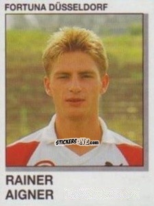 Cromo Rainer Aiugner - German Football Bundesliga 1991-1992 n. 77 - Panini