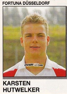 Cromo Karsten Hutwelker - German Football Bundesliga 1991-1992 n. 85 - Panini