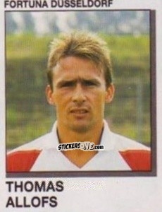 Sticker Thomas Allofs - German Football Bundesliga 1991-1992 n. 88 - Panini