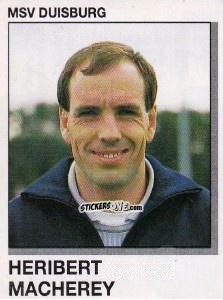 Sticker Heribert Macherey - German Football Bundesliga 1991-1992 n. 93 - Panini