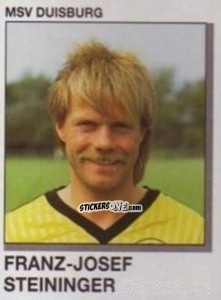 Sticker Frank-Josef Steininger - German Football Bundesliga 1991-1992 n. 103 - Panini
