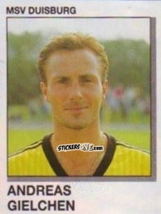Sticker Andreas Gielchen - German Football Bundesliga 1991-1992 n. 105 - Panini