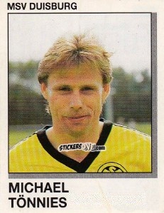 Sticker Michael Tonnies - German Football Bundesliga 1991-1992 n. 107 - Panini