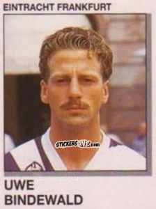 Sticker Uwe Bindewald - German Football Bundesliga 1991-1992 n. 113 - Panini