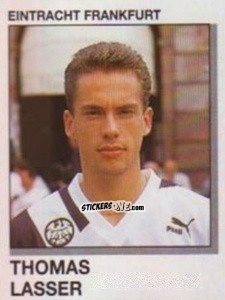 Sticker Thomas Lasser - German Football Bundesliga 1991-1992 n. 120 - Panini