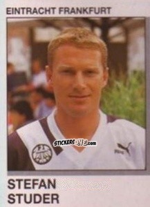 Sticker Stefan Studer - German Football Bundesliga 1991-1992 n. 122 - Panini