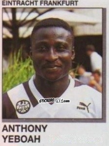 Sticker Anthony Yeboah - German Football Bundesliga 1991-1992 n. 126 - Panini