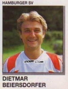 Sticker Dietmar Beiersdorfer - German Football Bundesliga 1991-1992 n. 132 - Panini