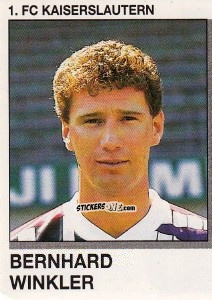Sticker Bernhard Winkler - German Football Bundesliga 1991-1992 n. 162 - Panini